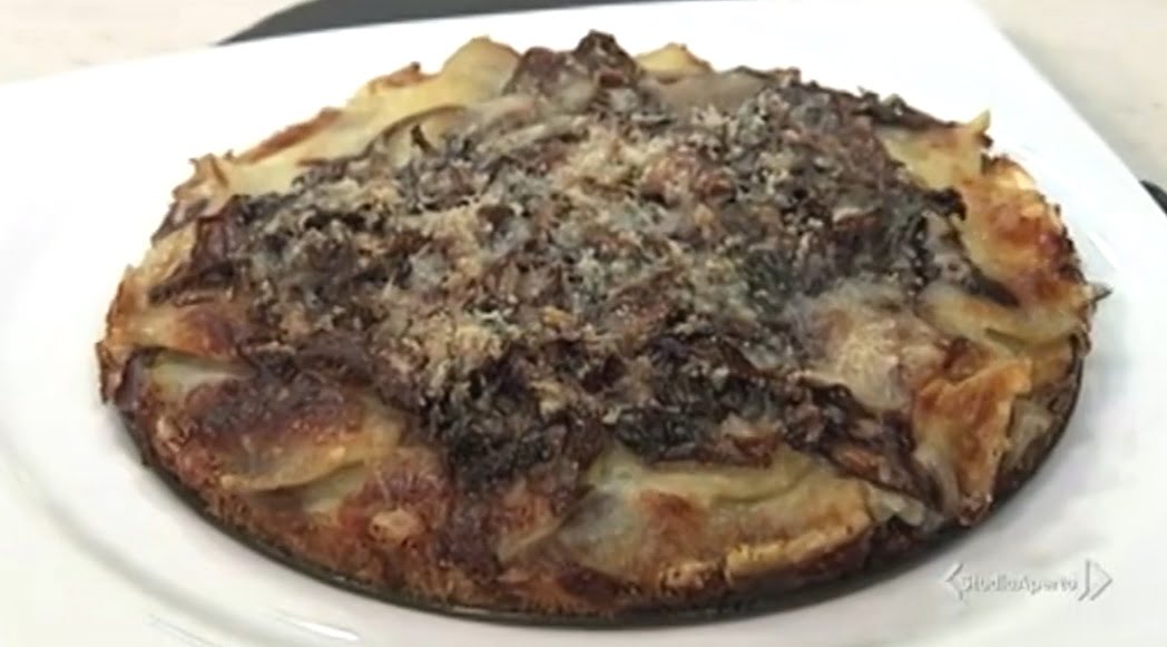 tortino di patate e radicchio