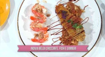 É sempre mezzogiorno 13 settembre: indivia belga croccante fichi e gamberi di Gian Piero Fava